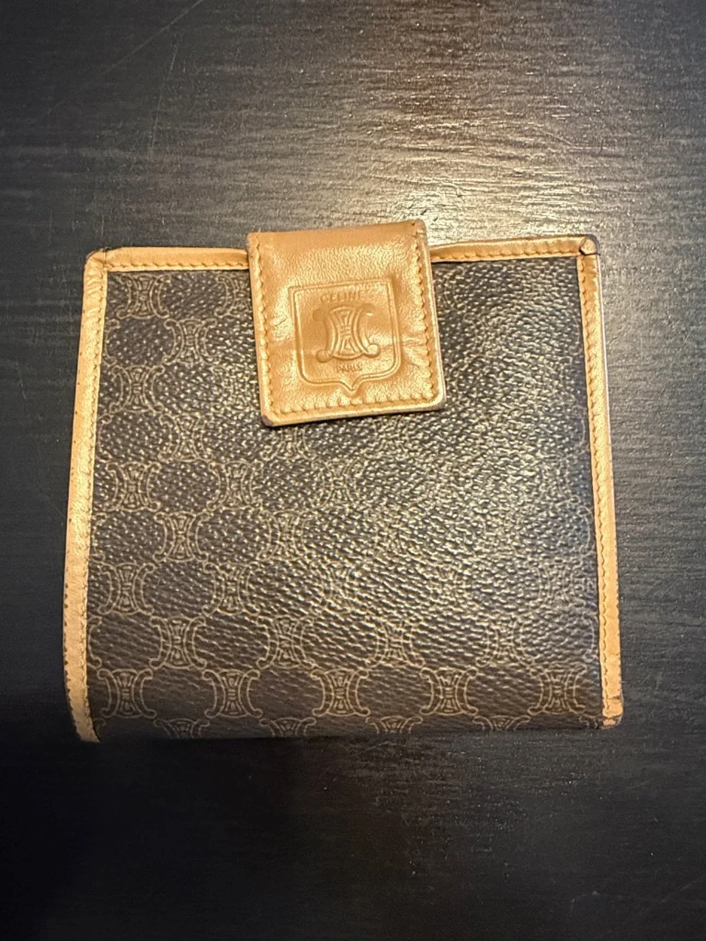 Celine Tan Leather Card Holder Wallet - Picture 1 of 10